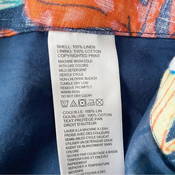 Tommy Bahama Tropical Floral Short Lined Linen Skirt size 4 - Picture 7 of 10